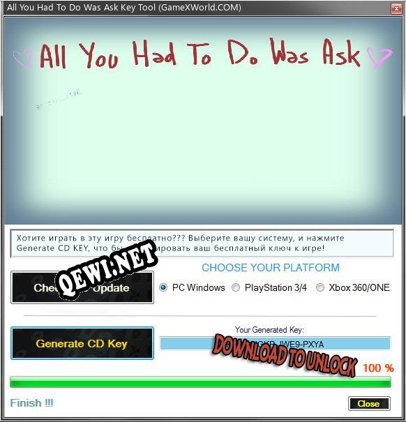 All You Had To Do Was Ask ключ бесплатно
