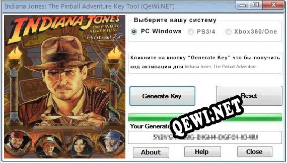 Indiana Jones: The Pinball Adventure ключ бесплатно