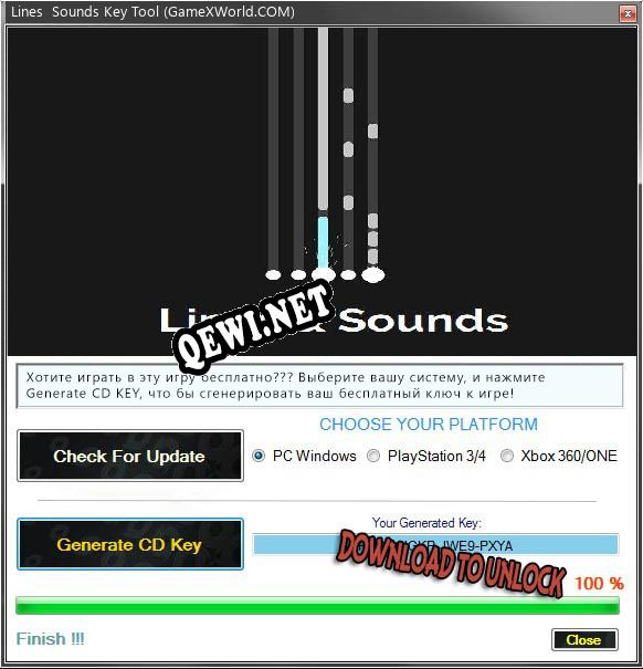Lines Sounds ключ бесплатно