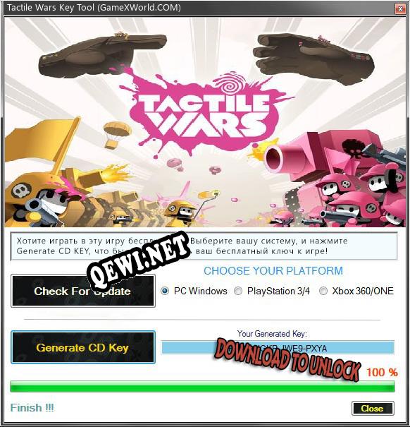 Tactile Wars ключ бесплатно