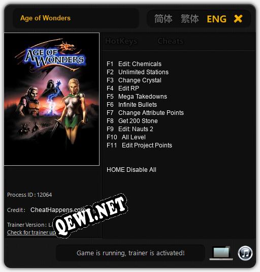 Age of Wonders: ТРЕЙНЕР И ЧИТЫ (V1.0.31)