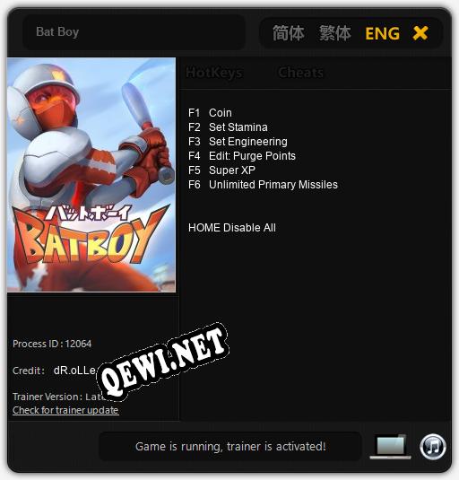 Bat Boy: ТРЕЙНЕР И ЧИТЫ (V1.0.2)