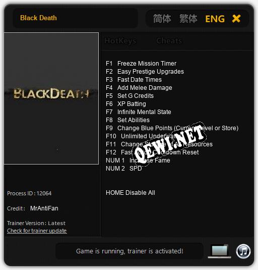 Трейнер для Black Death [v1.0.9]