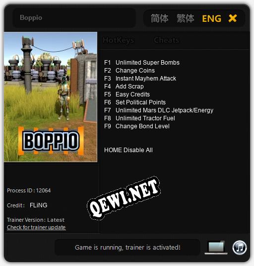 Boppio: ТРЕЙНЕР И ЧИТЫ (V1.0.83)