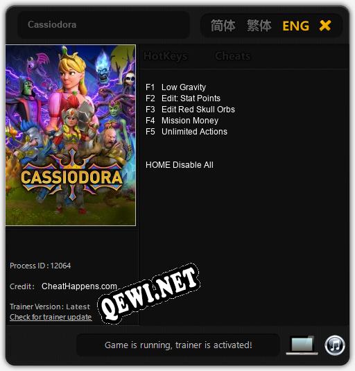Cassiodora: ТРЕЙНЕР И ЧИТЫ (V1.0.65)