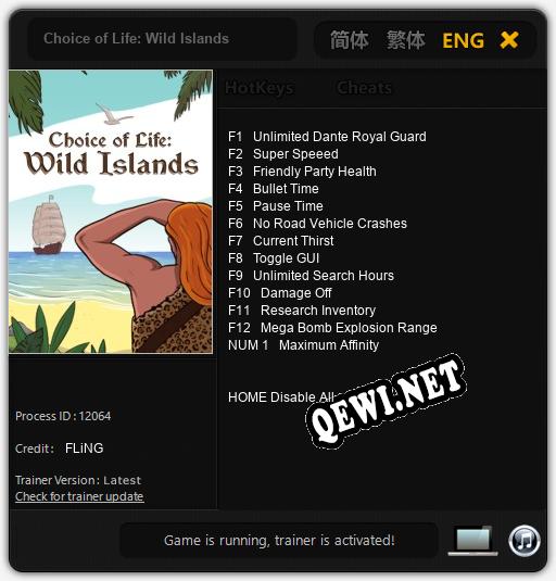 Choice of Life: Wild Islands: ТРЕЙНЕР И ЧИТЫ (V1.0.39)