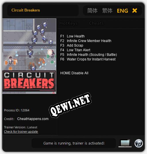 Трейнер для Circuit Breakers [v1.0.9]
