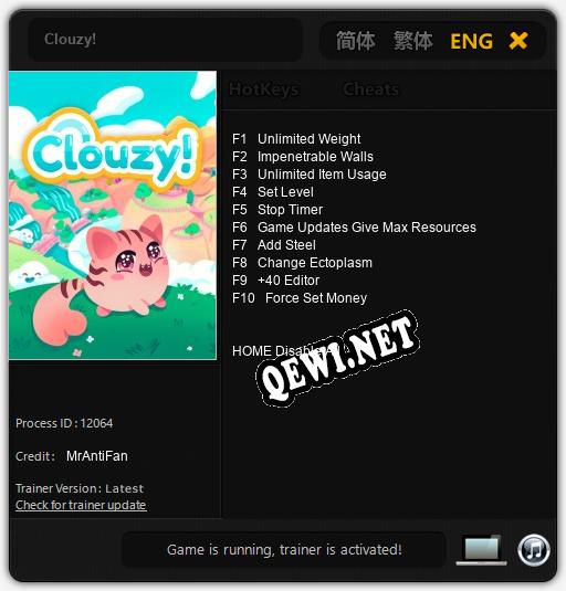 Clouzy!: ТРЕЙНЕР И ЧИТЫ (V1.0.10)