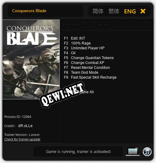 Conquerors Blade: Трейнер +15 [v1.6]