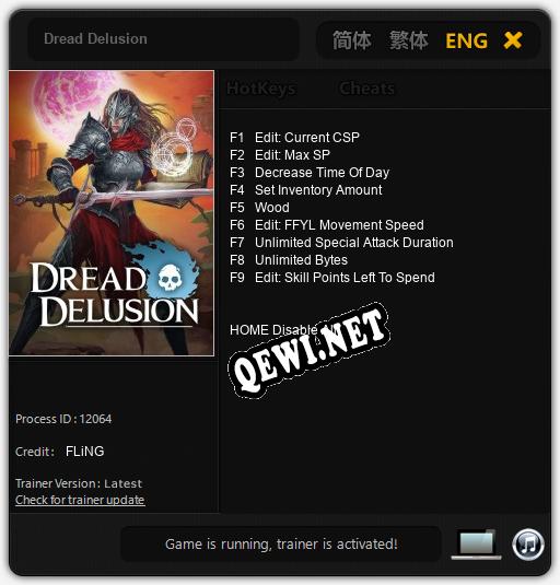 Dread Delusion: ТРЕЙНЕР И ЧИТЫ (V1.0.20)
