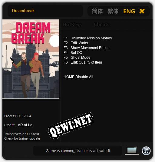 Dreambreak: Читы, Трейнер +14 [CheatHappens.com]