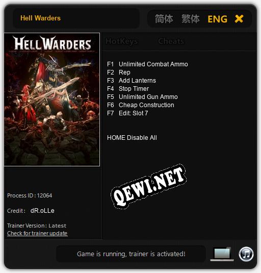Hell Warders: Читы, Трейнер +6 [CheatHappens.com]