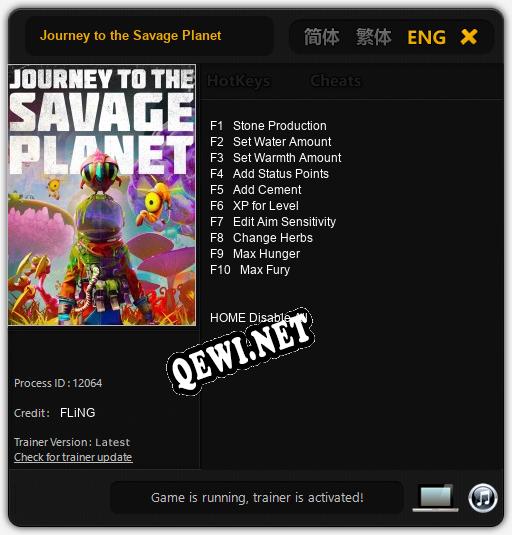 Journey to the Savage Planet: ТРЕЙНЕР И ЧИТЫ (V1.0.82)