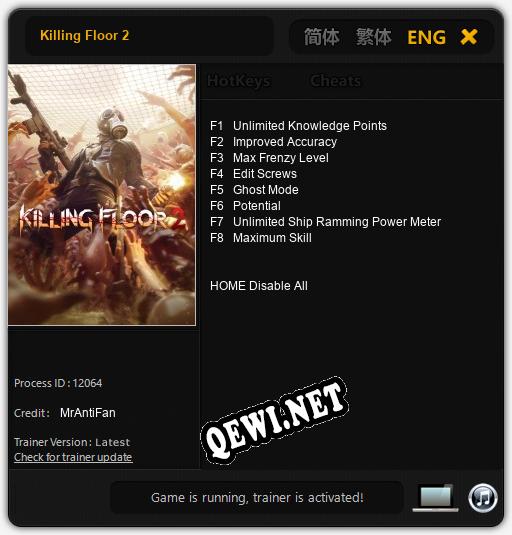 Трейнер для Killing Floor 2 [v1.0.3]
