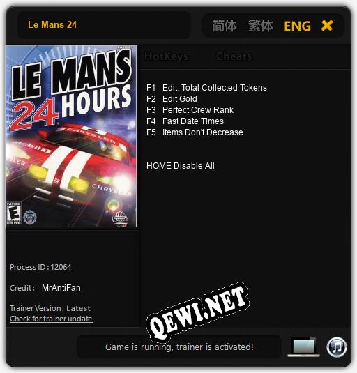 Le Mans 24: Читы, Трейнер +15 [CheatHappens.com]