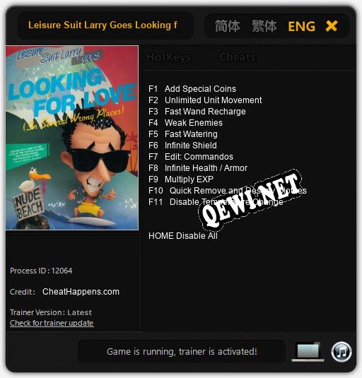 Трейнер для Leisure Suit Larry Goes Looking for Love (In Several Wrong Places) [v1.0.5]