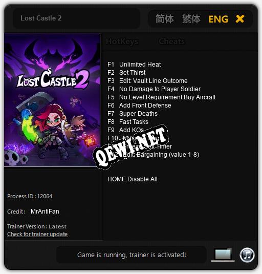 Lost Castle 2: ТРЕЙНЕР И ЧИТЫ (V1.0.10)