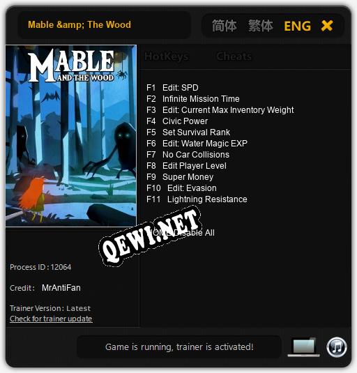 Mable & The Wood: Трейнер +7 [v1.4]