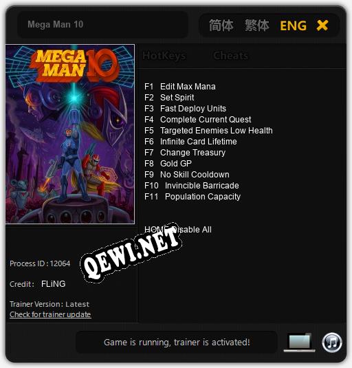 Mega Man 10: ТРЕЙНЕР И ЧИТЫ (V1.0.57)