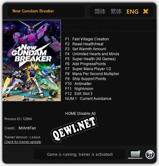 New Gundam Breaker: Трейнер +9 [v1.8]