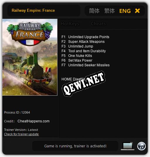 Railway Empire: France: ТРЕЙНЕР И ЧИТЫ (V1.0.75)