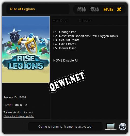Rise of Legions: Читы, Трейнер +7 [CheatHappens.com]