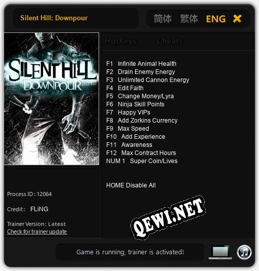 Silent Hill: Downpour: Трейнер +14 [v1.2]