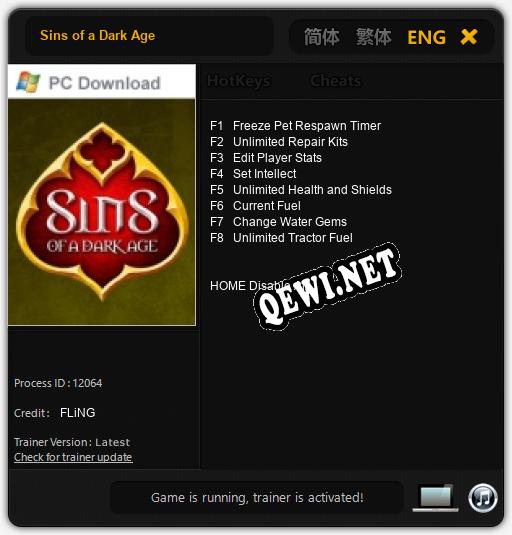 Sins of a Dark Age: ТРЕЙНЕР И ЧИТЫ (V1.0.35)