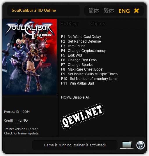 SoulCalibur 2 HD Online: ТРЕЙНЕР И ЧИТЫ (V1.0.87)