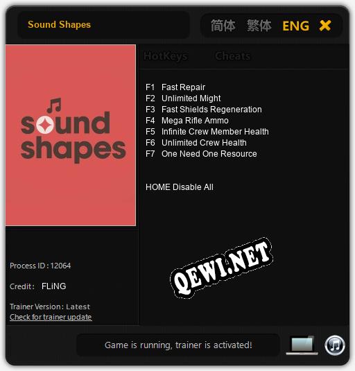 Sound Shapes: ТРЕЙНЕР И ЧИТЫ (V1.0.84)