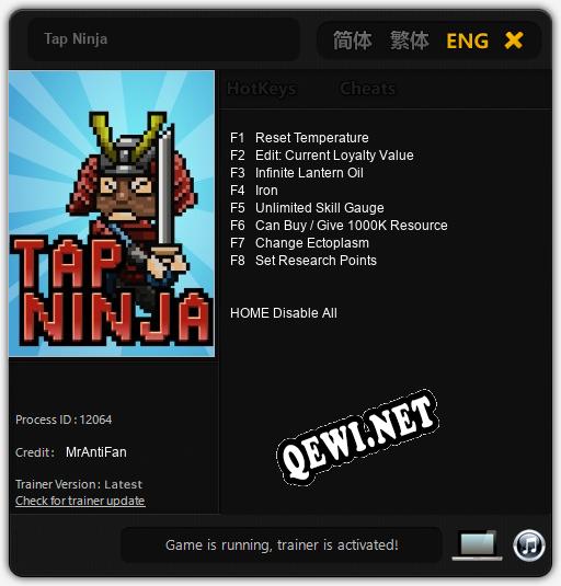 Tap Ninja: ТРЕЙНЕР И ЧИТЫ (V1.0.60)