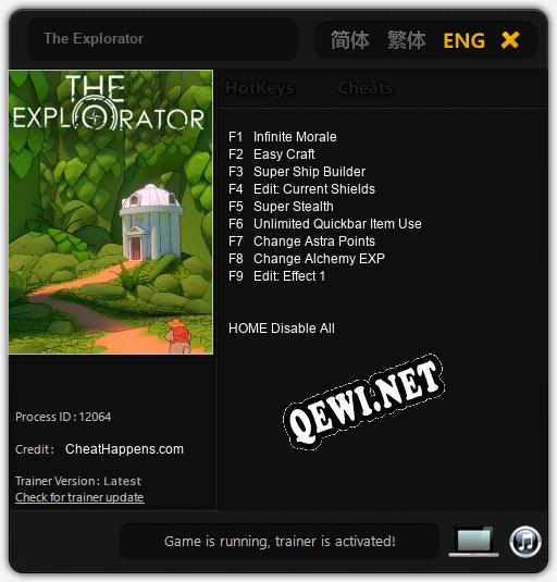 The Explorator: ТРЕЙНЕР И ЧИТЫ (V1.0.66)