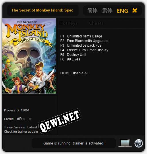 The Secret of Monkey Island: Special Edition: Читы, Трейнер +8 [MrAntiFan]