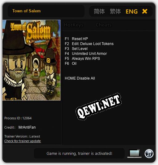 Town of Salem: ТРЕЙНЕР И ЧИТЫ (V1.0.83)