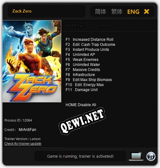 Zack Zero: ТРЕЙНЕР И ЧИТЫ (V1.0.8)