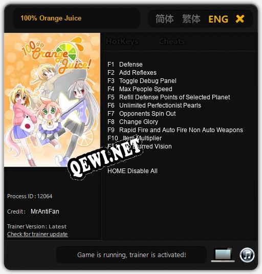 100% Orange Juice: Читы, Трейнер +11 [MrAntiFan]