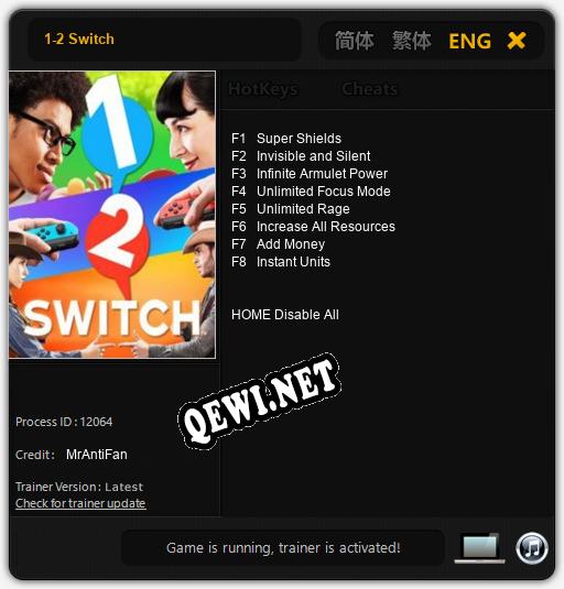 1-2 Switch: ТРЕЙНЕР И ЧИТЫ (V1.0.55)