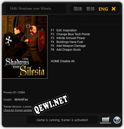 Трейнер для 1428: Shadows over Silesia [v1.0.5]