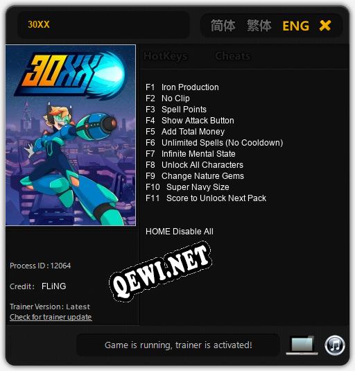 30XX: ТРЕЙНЕР И ЧИТЫ (V1.0.9)