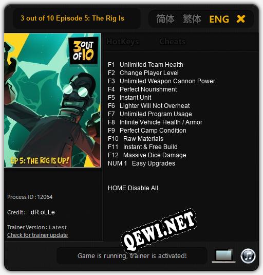 3 out of 10 Episode 5: The Rig Is Up!: ТРЕЙНЕР И ЧИТЫ (V1.0.9)