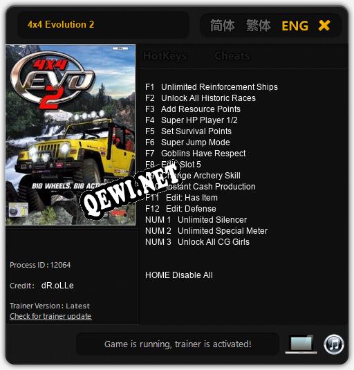 4x4 Evolution 2: Трейнер +15 [v1.8]