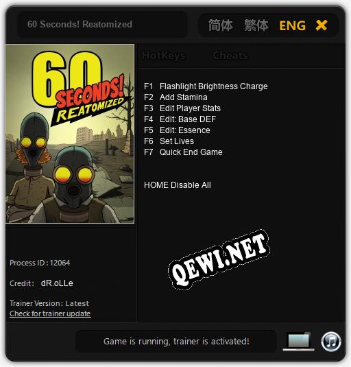 60 Seconds! Reatomized: Трейнер +7 [v1.8]