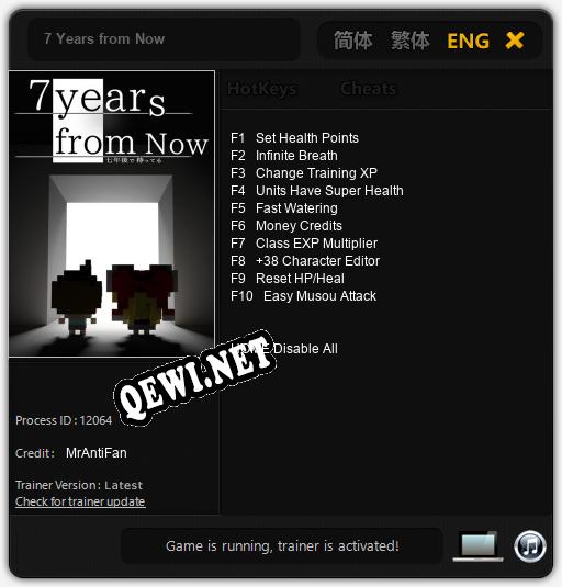 7 Years from Now: Трейнер +10 [v1.6]