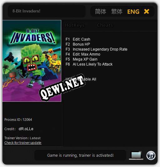 Трейнер для 8-Bit Invaders! [v1.0.4]