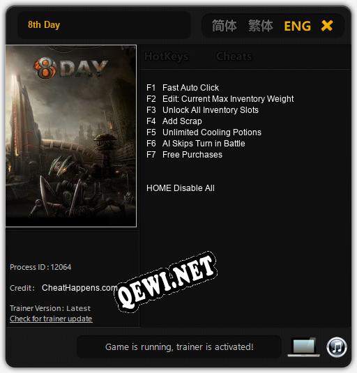 8th Day: Читы, Трейнер +7 [CheatHappens.com]