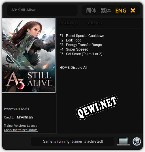 A3: Still Alive: Трейнер +5 [v1.3]