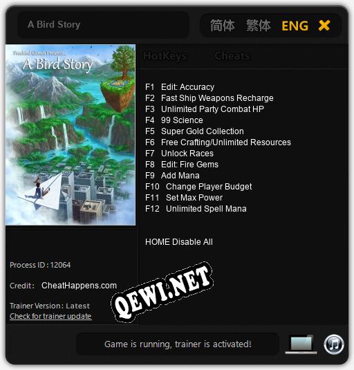 A Bird Story: Трейнер +12 [v1.4]