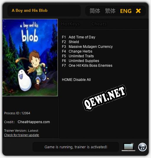 A Boy and His Blob: Трейнер +7 [v1.5]