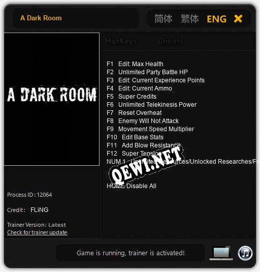 A Dark Room: ТРЕЙНЕР И ЧИТЫ (V1.0.97)