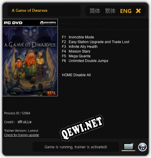 A Game of Dwarves: Трейнер +6 [v1.8]